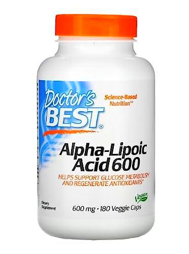 Doctor's Best Ácido Alfa Lipoico, 600mg - 180 cápsulas veganas