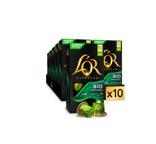 L'OR Espresso Cápsulas de Café Bio Organic | Intensidad 9 | 100 Cápsulas Compatibles Nespresso (R)*