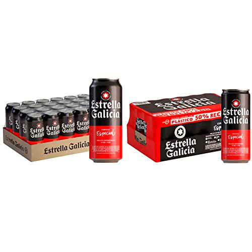 Cervezas Estrella Galicia Especial - Pack de 24 latas de 50 cl