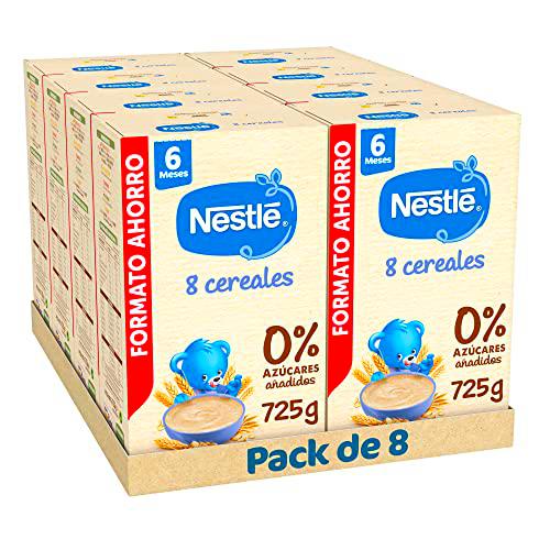 Nestle Papilla 8 Cereales, 8 Paquetes de 725g (Total 5.8Kg)