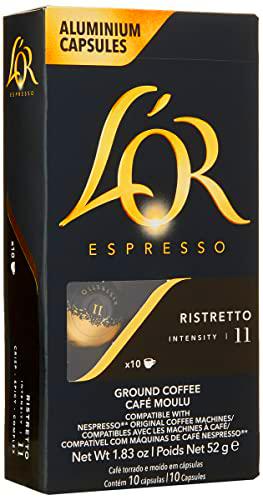 L'OR Espresso Cápsulas de Café Ristretto | Intensidad 11 | 100 Cápsulas Compatibles Nespresso (R)*