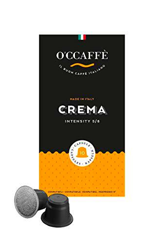 O'CCAFFÈ - Café Crème | Cápsulas compatibles con Nespresso | 200 unidades | Café de torrefacción extralenta en tambor de una empresa familiar italiana