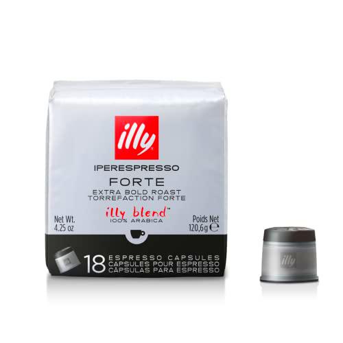 illy Cápsulas Café Iperespresso Tueste FORTE, 6 Pack de 18 Cápsulas