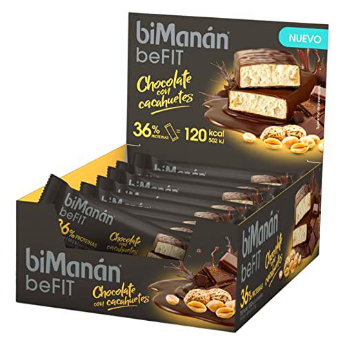 BIMANÁN BEFIT - BARRITAS CHOCOLATE CON CACAHUETES - Alimento Hiperproteico