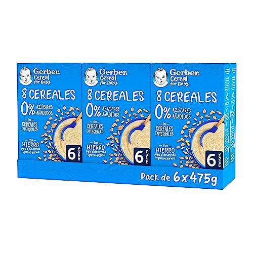 GERBER Papilla de 8 Cereales, a partir de los 6 meses