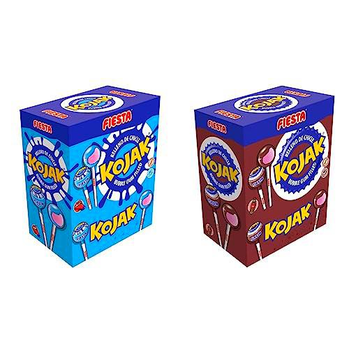 FIESTA Kojak Pintalenguas Caramelo con Palo Sabor Mora Relleno de Chicle