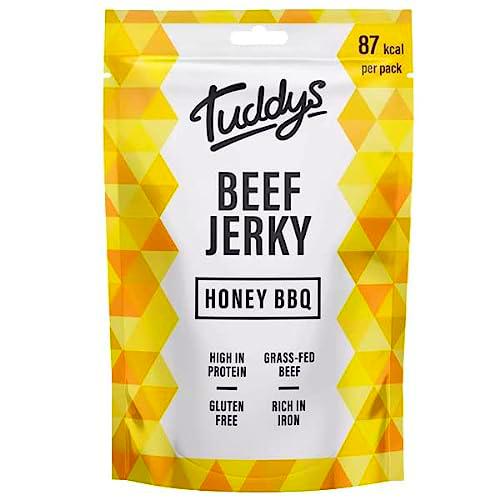 Tuddys Snacks Beef Jerky 12x28g Honey BBQ