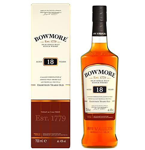 Bowmore 18 Años Single Malt Whisky Escoces, 43% - 700 ml