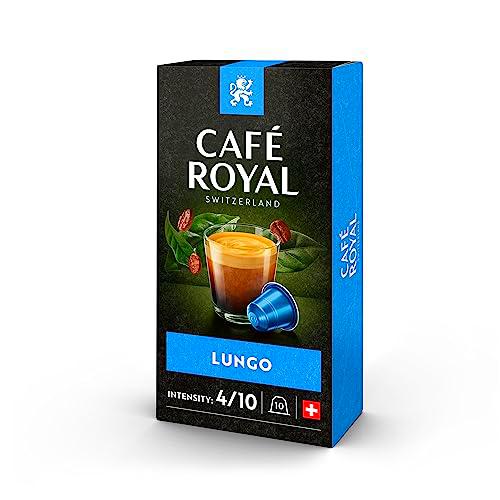 Café Royal Lungo 100 Capsules en Aluminium Compatibles avec le Système Nespresso (R)*; Intensité: 4/10; (Lot de 10X10)