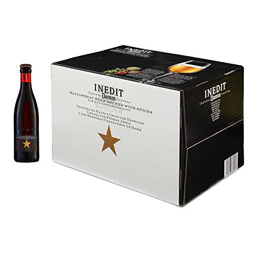 Damm - Cerveza de Malta y Trigo Inedit, Caja de 24 Botellas 33cl | Receta Ferran Adrià