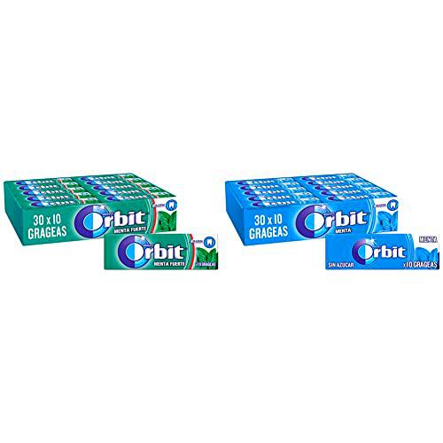 Orbit Chicles Sabor Menta Fuerte - Paquete de 30 x 14 gr