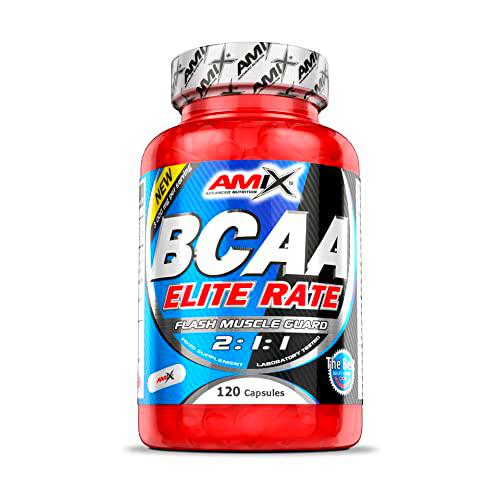 AMIX Nutrition | BCAA Elite Rate | Aminoácidos Ramificados 2:1:1 | 350 Cápsulas | Aumenta Energía y Resistencia | Quemador de Grasa | Especial para Deportistas | Reduce el Cansancio