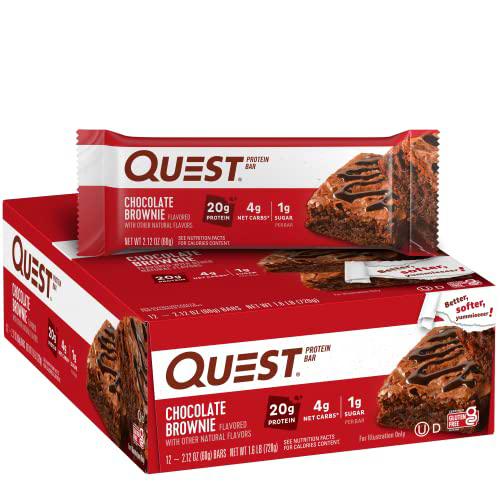 Quest Nutrition Protein Bars, Chocolate Brownie - Pack of 12