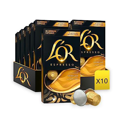 L'OR Flavours Espresso Cápsulas de Café Vainilla | Intensidad 8 | 100 Cápsulas Compatibles Nespresso (R)*