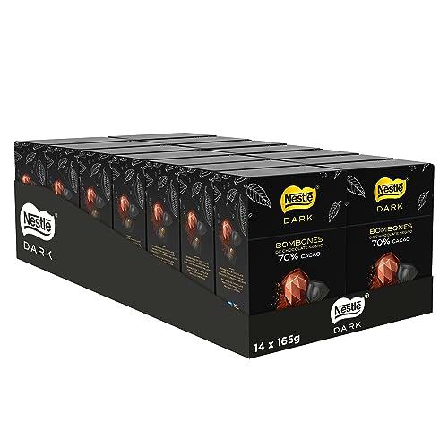 NESTLE DARK bombones de chocolate negro 70% estuche 14x165g