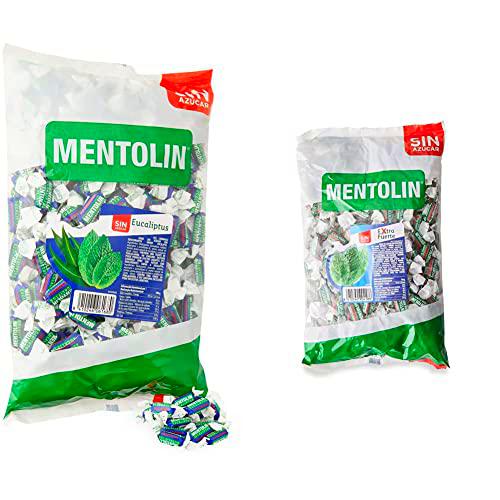 Mentolín Caramelo Balsámico sin Azúcar - 1000 gr &amp; Mentolin Extra Fuerte Sin Azúcar 1000 gr