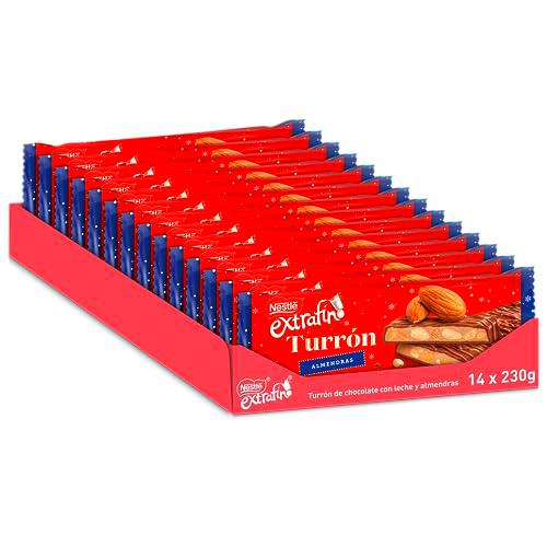 NESTLÉ EXTRAFINO Turron de chocolate con leche almendrado 14x230g