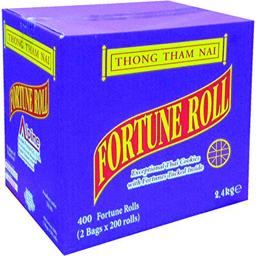 Thong Tham Nai Paquete de galletas de la fortuna tailandesas de 1 x 200 piezas 1.66 ml