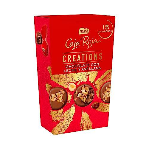 Nestle Caja Roja Creations Bombones de Chocolate con Leche y Avellanas 12 x 186 g