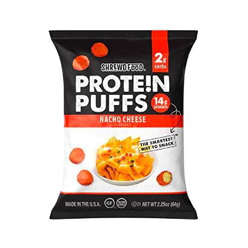 Shrewd Food Protein Puffs, Nacho Cheese, 14g Protein