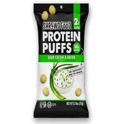 Shrewd Food Protein Puffs, Sour Cream &amp; Onion, 14g Protein