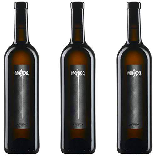 Malkoa Vino Blanco Hondarrubi Zuri - 3 botellas x 750ml