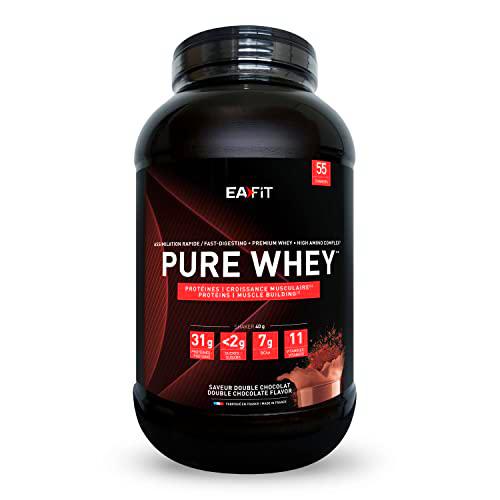 EAFIT Pure Whey - Double chocolat 2,2kg - Croissance musculaire