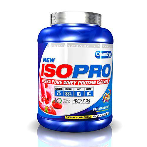 Quamtrax Proteina Isopro CFM Proteína Whey - Suero de leche + Aislado en Polvo con Sabor Fresa