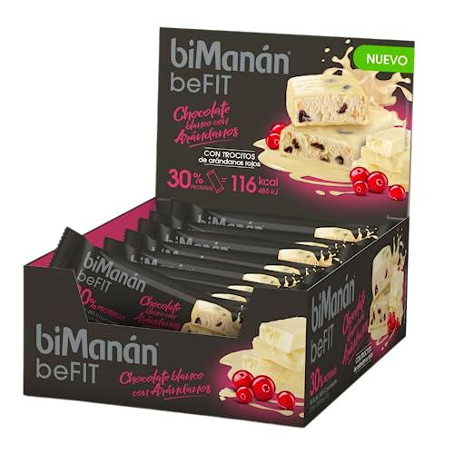 biManán beFIT Barrita Proteína Chocolate Blanco con Arándanos