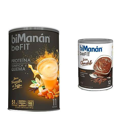 biManán beFIT Batido Vainilla - Toffee + Crema de Proteína Sabor Chocolate