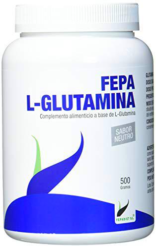 FEPA L-GLUTAMINA Sabor Neutro 500gr, Estándar, Único