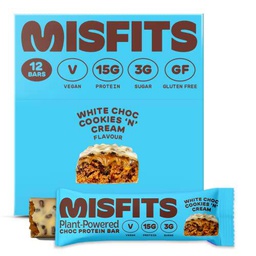 Misfits Vegan Protein Bar 12x45g Cookies and Cream