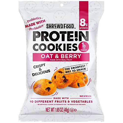 Shrewd Food Oat &amp; Berry Cookies 1.65oz (2-8ct Trays per Case)