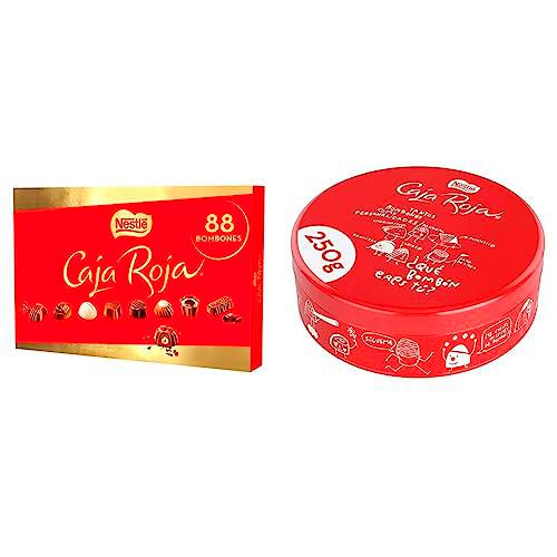 Nestlé Caja Roja Bombones de Chocolate - Bombones 2x800g &amp; Nestlé Caja Roja Bombones Lata, 250g