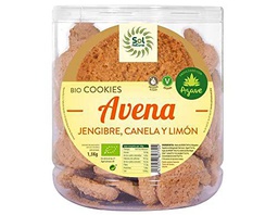 SOLNATURAL Galletas DE Avena Jengibre-Limon Bio 1300 g