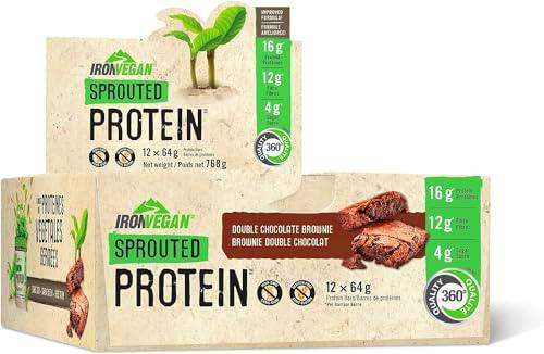 Iron Vegan Sprouted Protein Bar - Double Chocolate Brownie Choc