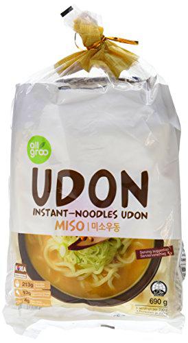 Allgroo Fideos Instantáneos Udon, Miso - Paquete de 12 x 690 gr