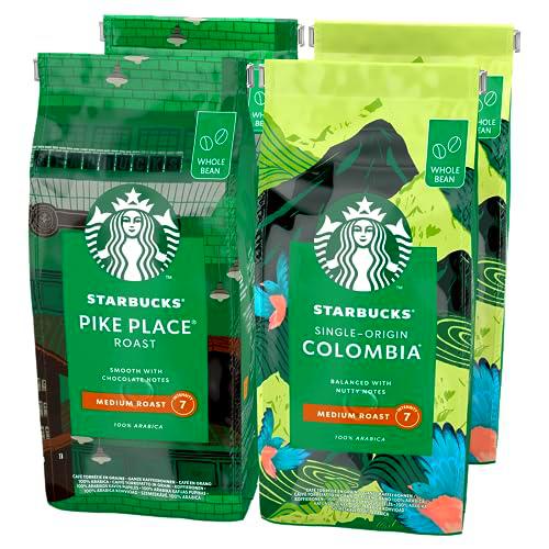 STARBUCKS Pike Place Roast, Single-Origin Colombia Café en Grano 450g (4 Bolsa)