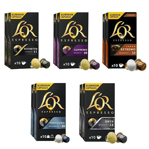 L'OR Espresso Cápsulas de Café Surtido | Intensidades 10 a 12| 100 Cápsulas Compatibles Nespresso (R)*