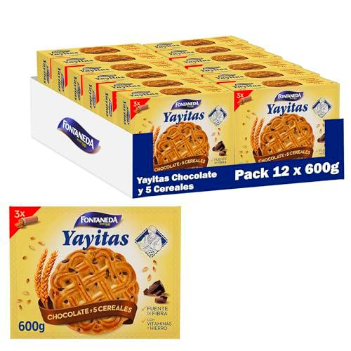 Fontaneda Yayitas Galletas de 5 Cereales con Pepitas de Chocolate Enriquecidas con Vitamina B1