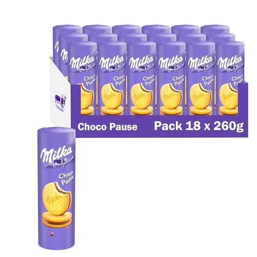 Milka Choco Pause Galletas Rellenas de Crema de Chocolate 260g