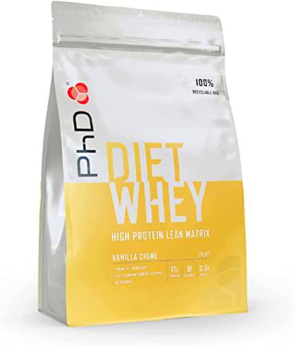 PhD Nutrition Diet Whey Protein, Proteína de suero de leche sabor a crema de vainilla