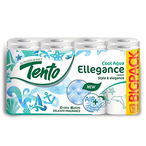 Tento Ellegance Cool Aqua - Papel higiénico (3 capas