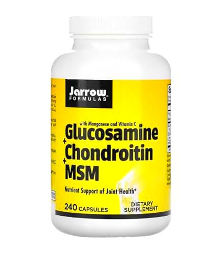 Jarrow Formulas Glucosamine + Chondroitin + MSM - 240 cápsulas