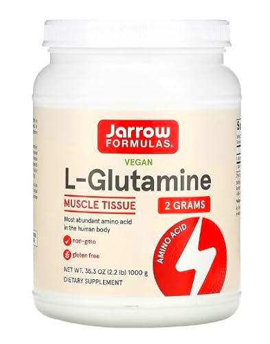 Jarrow Formulas L-Glutamina en Polvo - 1000g, Suplemento para Recuperación Muscular y Sistema Inmunológico