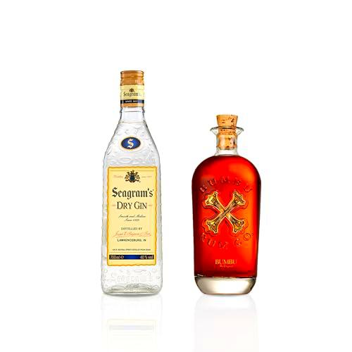 Seagram's Dry Ginebra Premium - 700 ml + Bumbu Original Ron