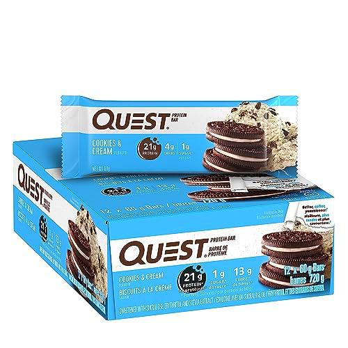 Quest Nutrition Quest Bar, Cookies &amp; Cream, 12/box 720 g