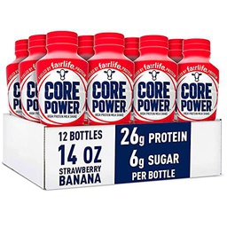 Core Power High Protein Shake 26g Protein Strawberry Banana 12x414ml