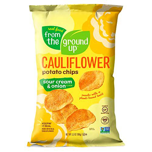 Cauliflower Potato Chips Sour Cream &amp; Onion 12 x 3.5oz