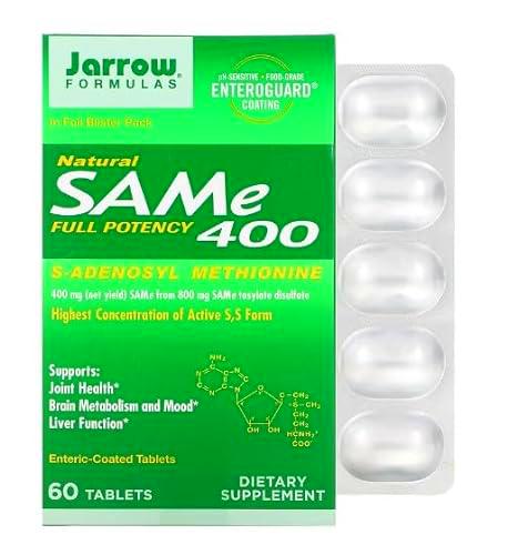 Jarrow Formulas SAMe 400-60 tabs: Mejora el estado de ánimo y el bienestar